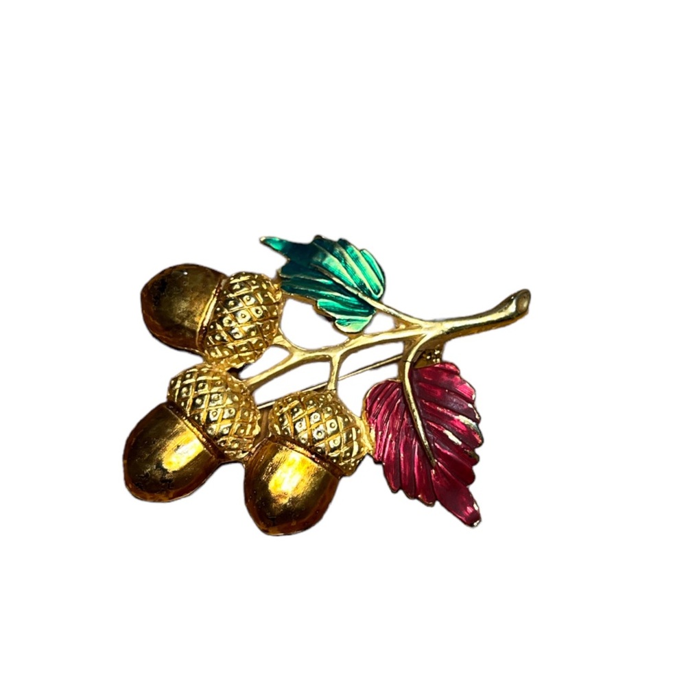 Vintage SJF Acorn Brooch